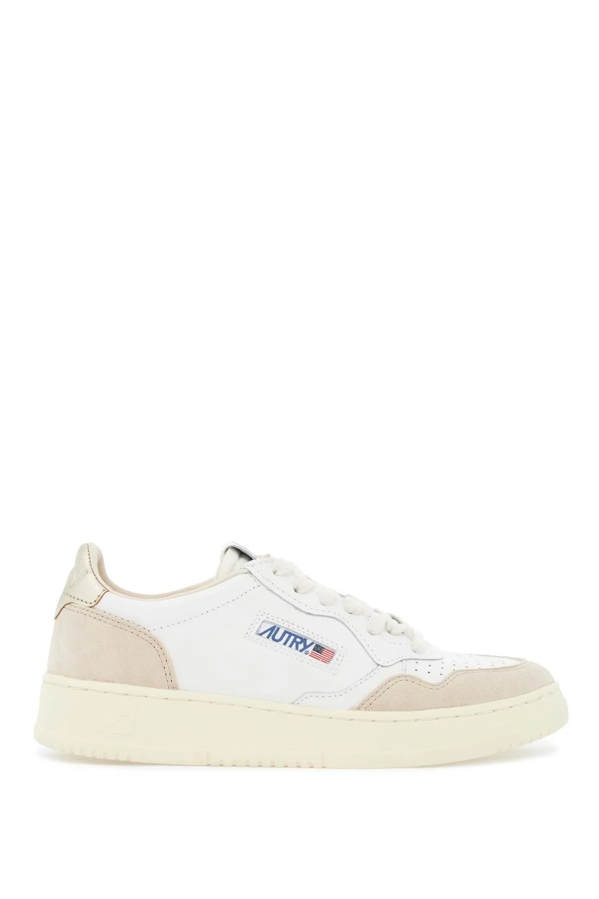 Autry Leather Medalist Low Sneakers   Beige