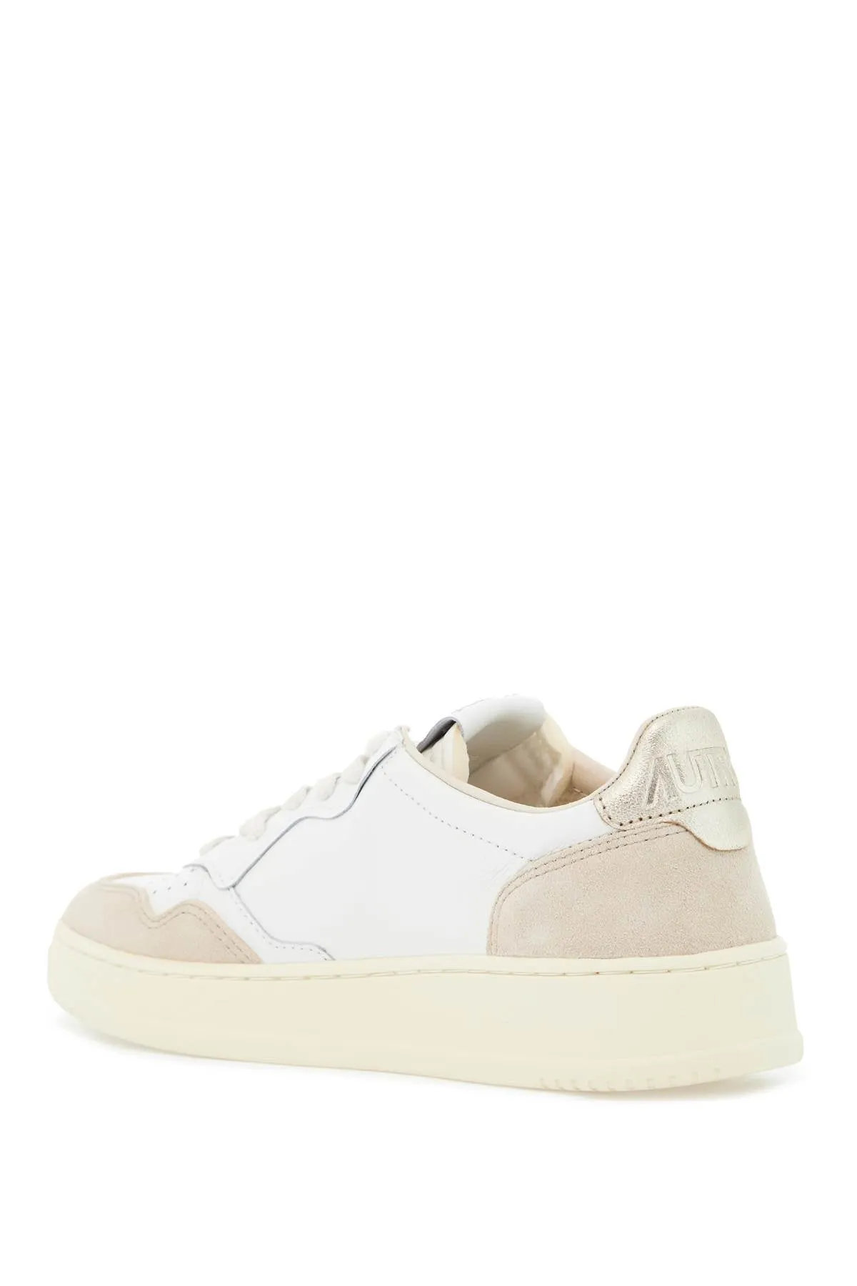 Autry Leather Medalist Low Sneakers   Beige