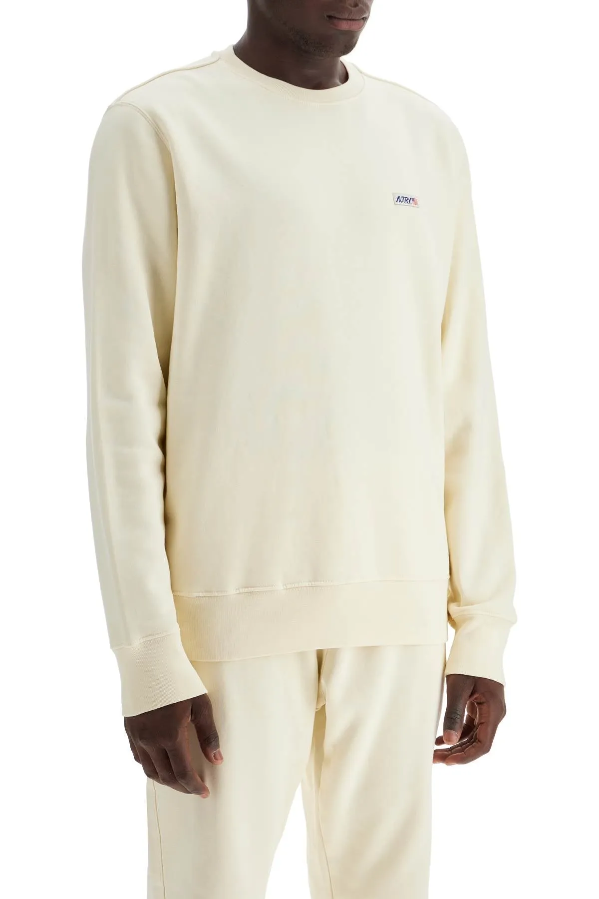 Autry Relaxed Fit Crewneck Sweat   White