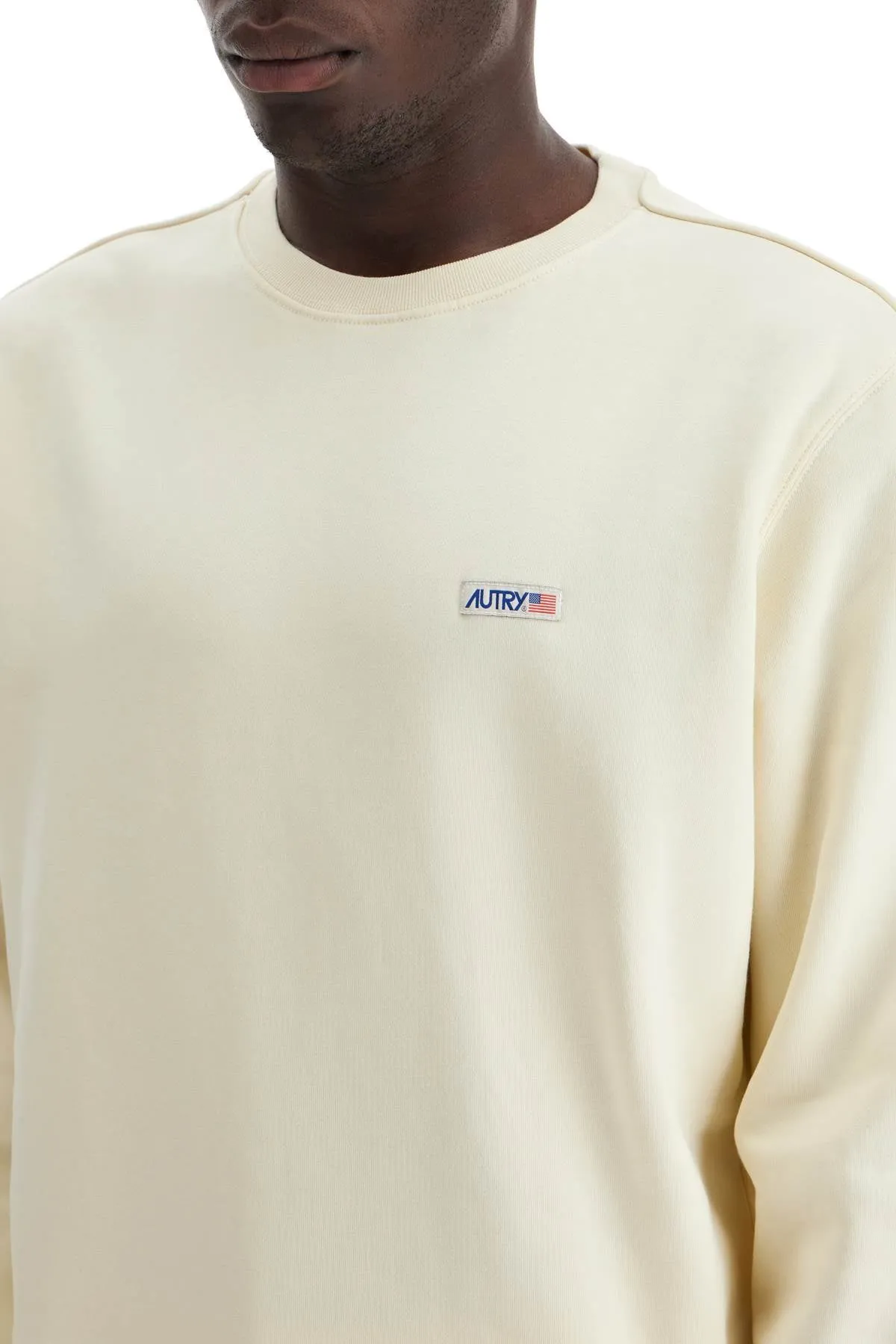 Autry Relaxed Fit Crewneck Sweat   White