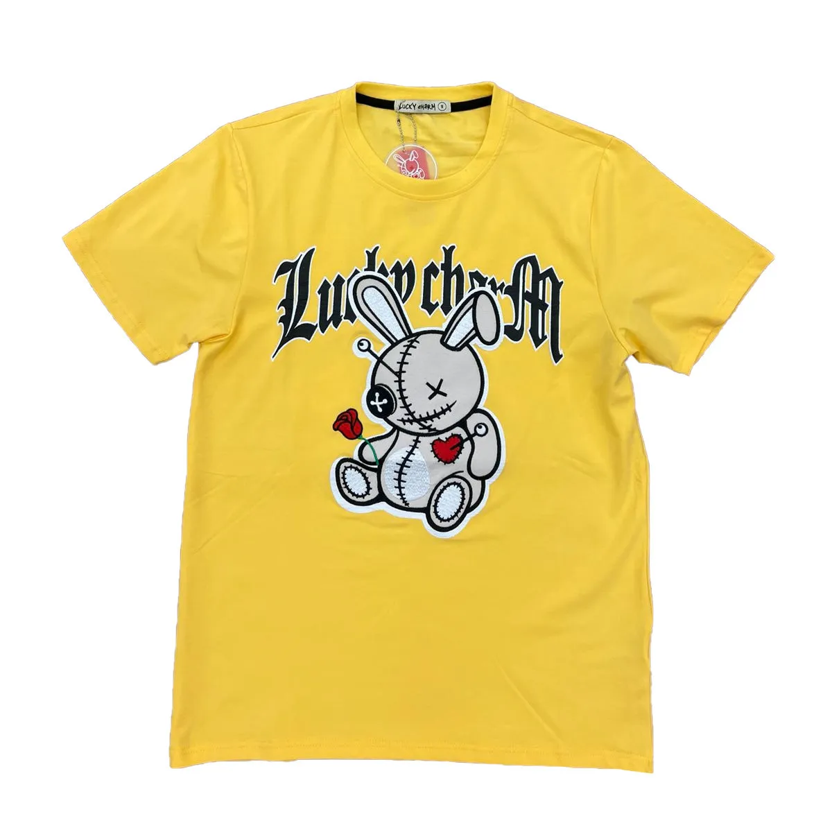 BKYS Mens L.C Lucky Charm Crew Neck T-Shirt T1070 Banana