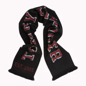 Black Varsity Alpaca Blend Scarf | Hats & Scarves | Tommy Hilfiger