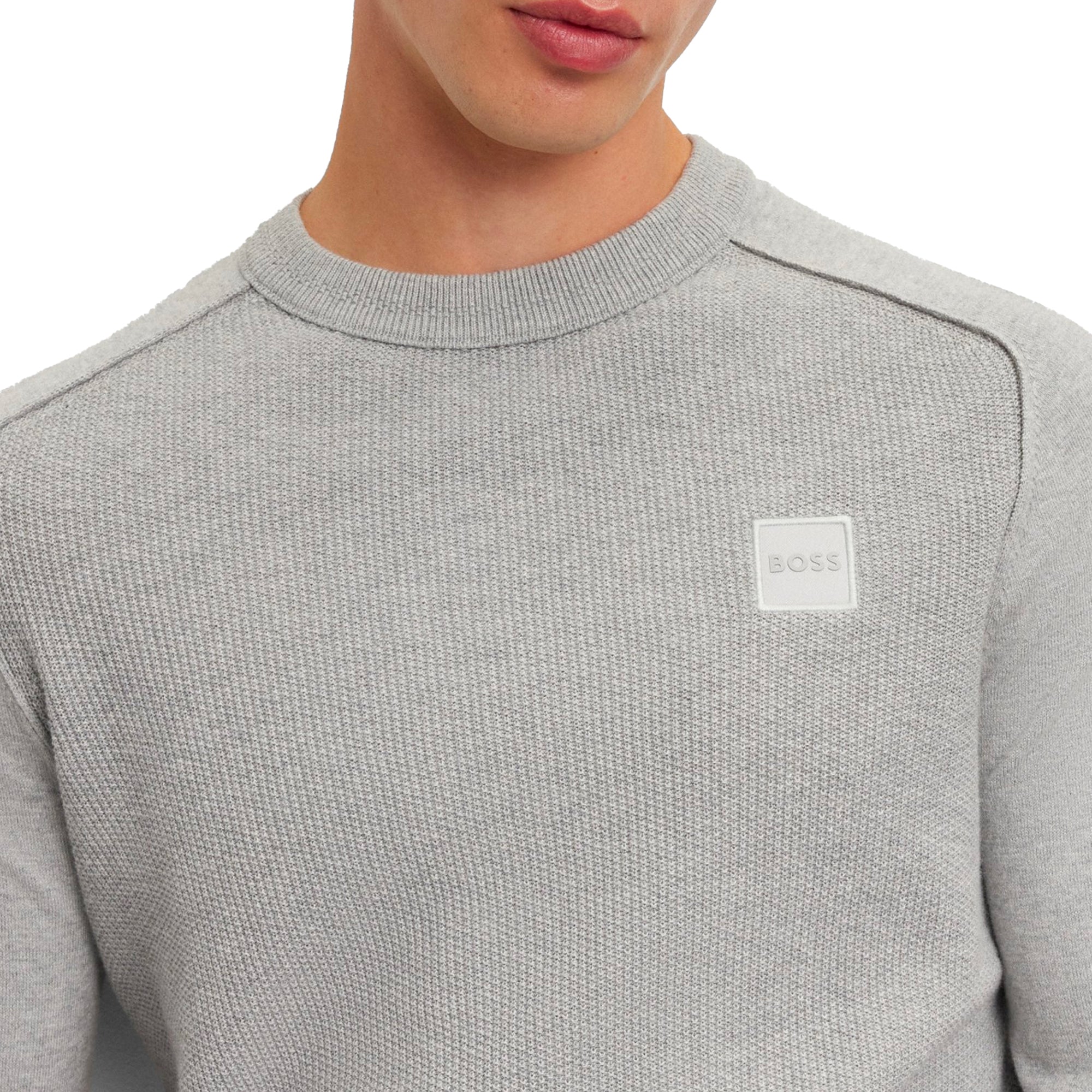 Boss Kesom Waffle Knit - Grey