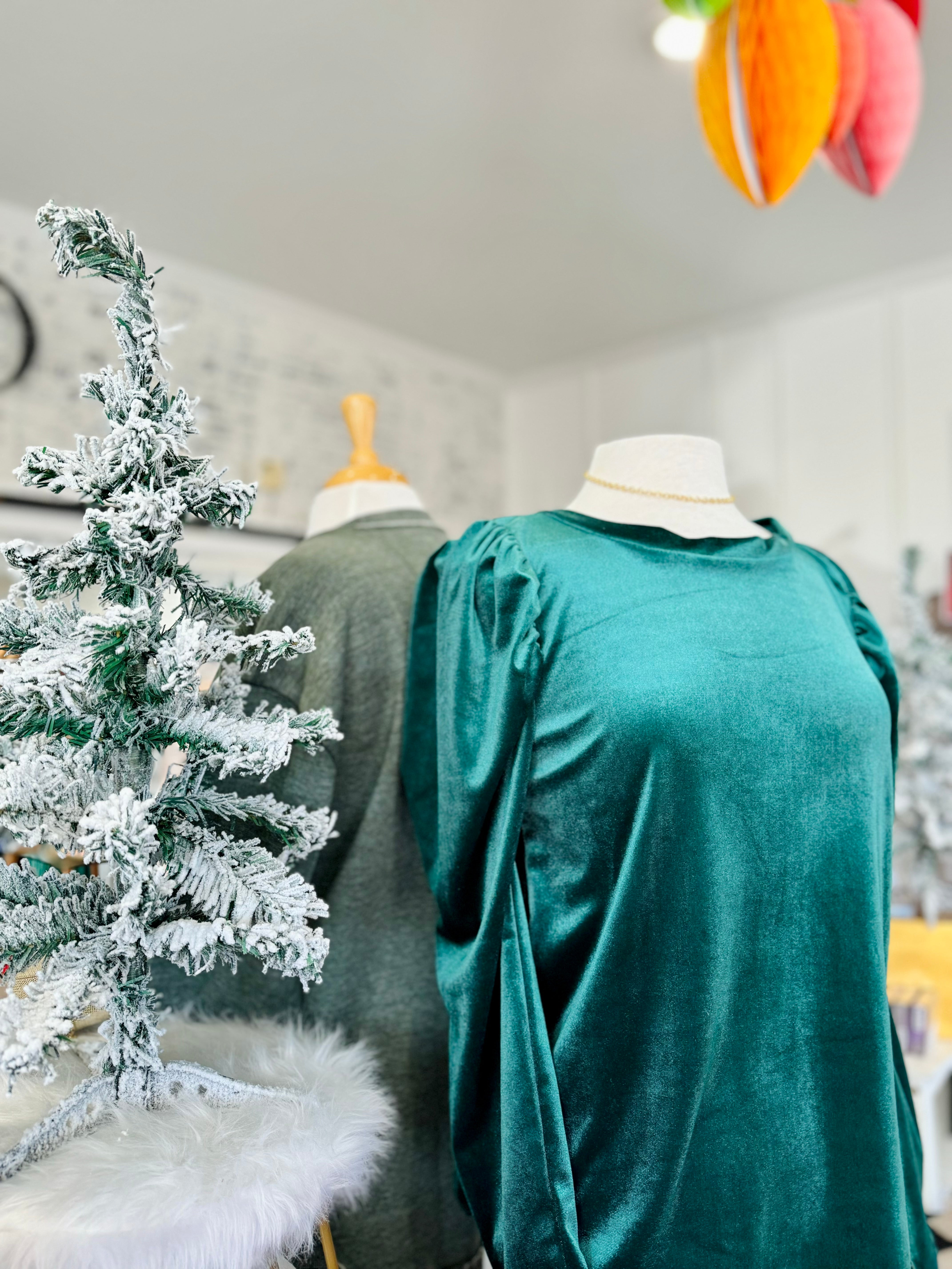 Call it Bliss Emerald Velvet Top