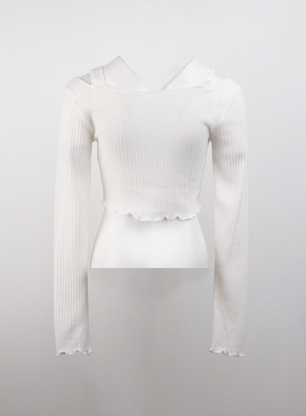 Cut Out Buttoned Long Sleeve Crop Top CJ408