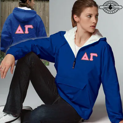 Delta Gamma Pullover Jacket - Charles River 9905 - TWILL