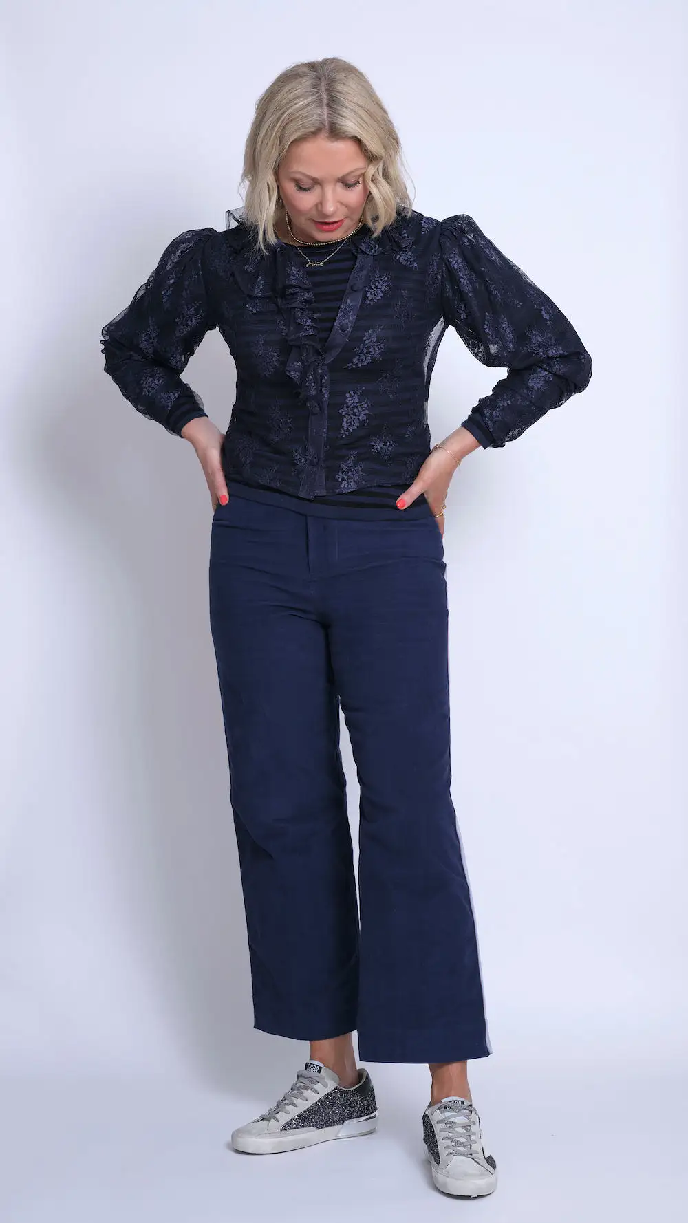 Eclipse-Blue Lace Pierrot Shirt