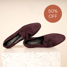 Enna Tassels - Wine Suede SAMPLE SALE - FINAL SALE