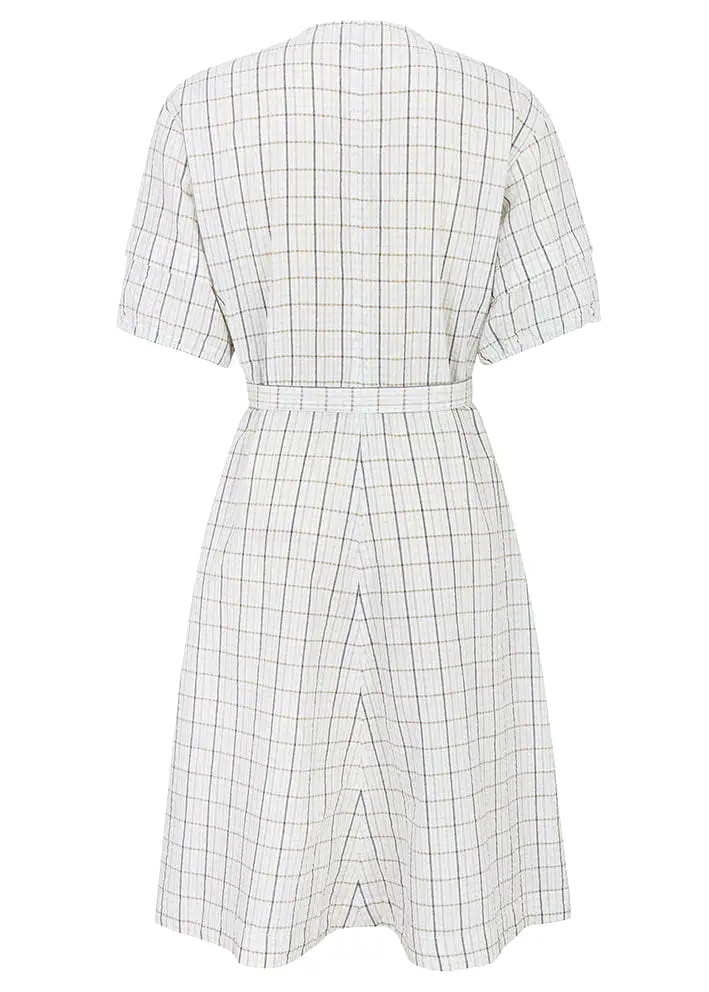 Esmé Studios Betty 2/4 Midi Dress - Kjole - Snow White Checks