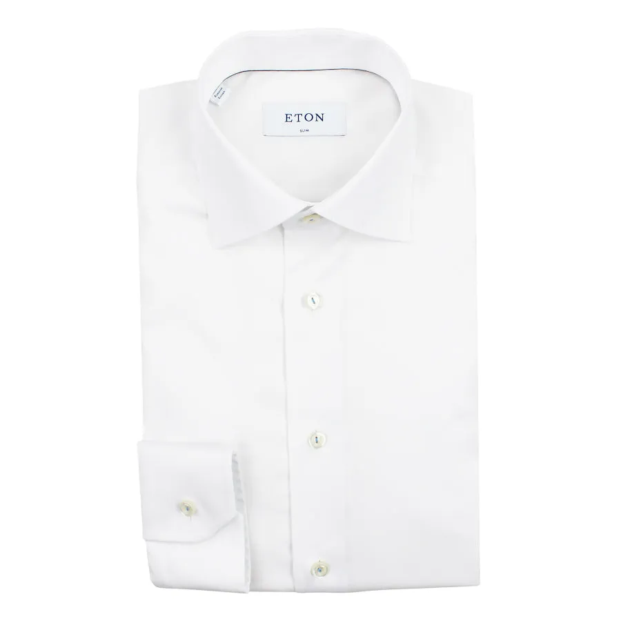 Eton - Slim Fit Royal Twill Shirt in White