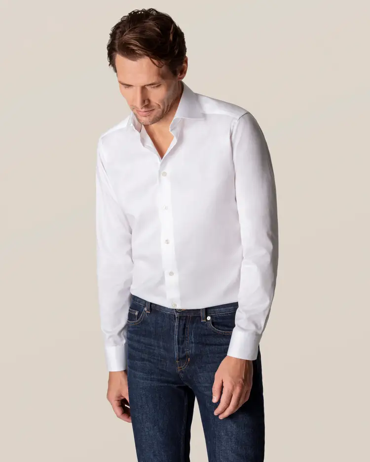 ETON Slim Signature Twill Dress Shirt White