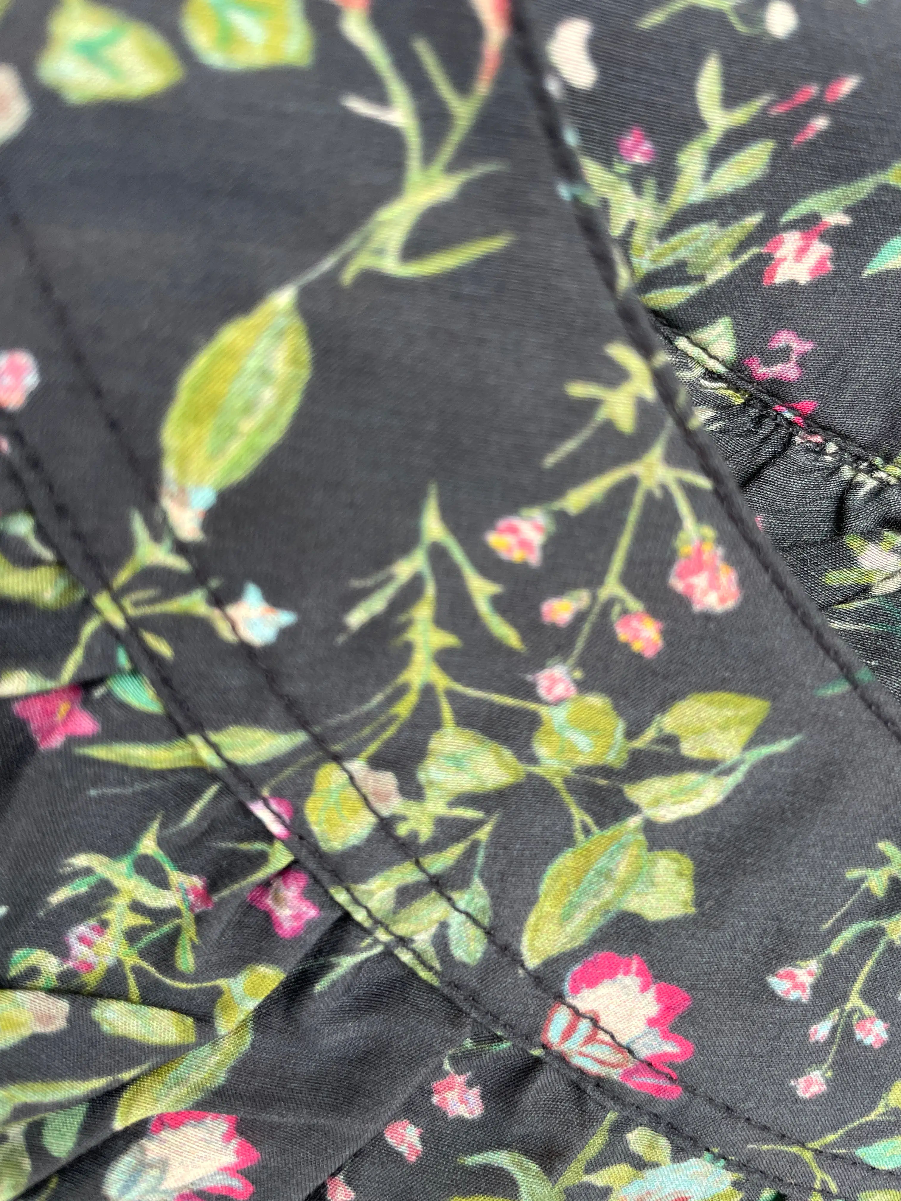 Eve botanical cotton print silk shirt