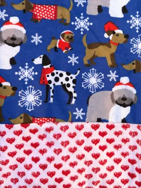 Flannel PANT -  Dog in Hats & Scarves w/ Hearts