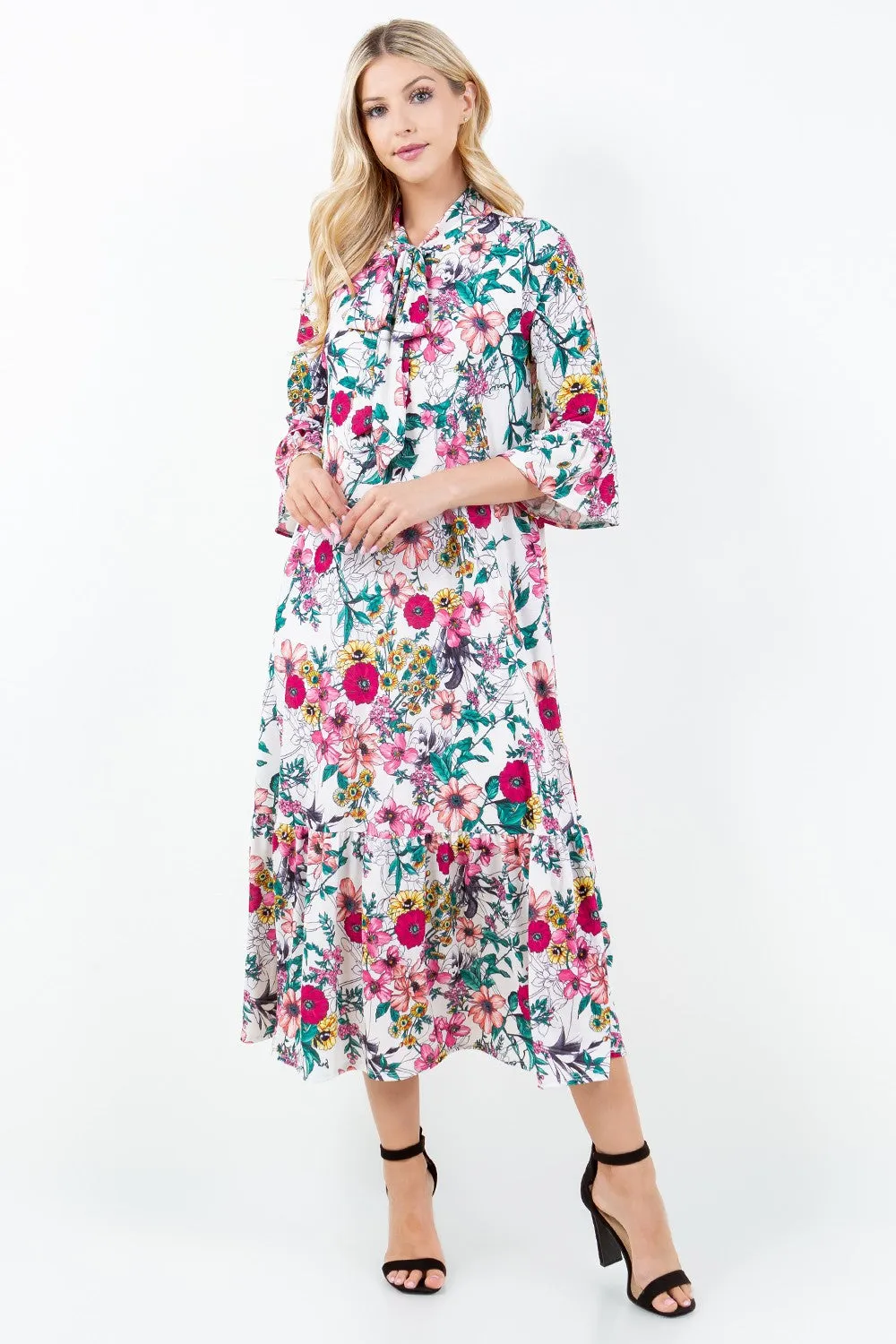 Floral Garden Bow Dress