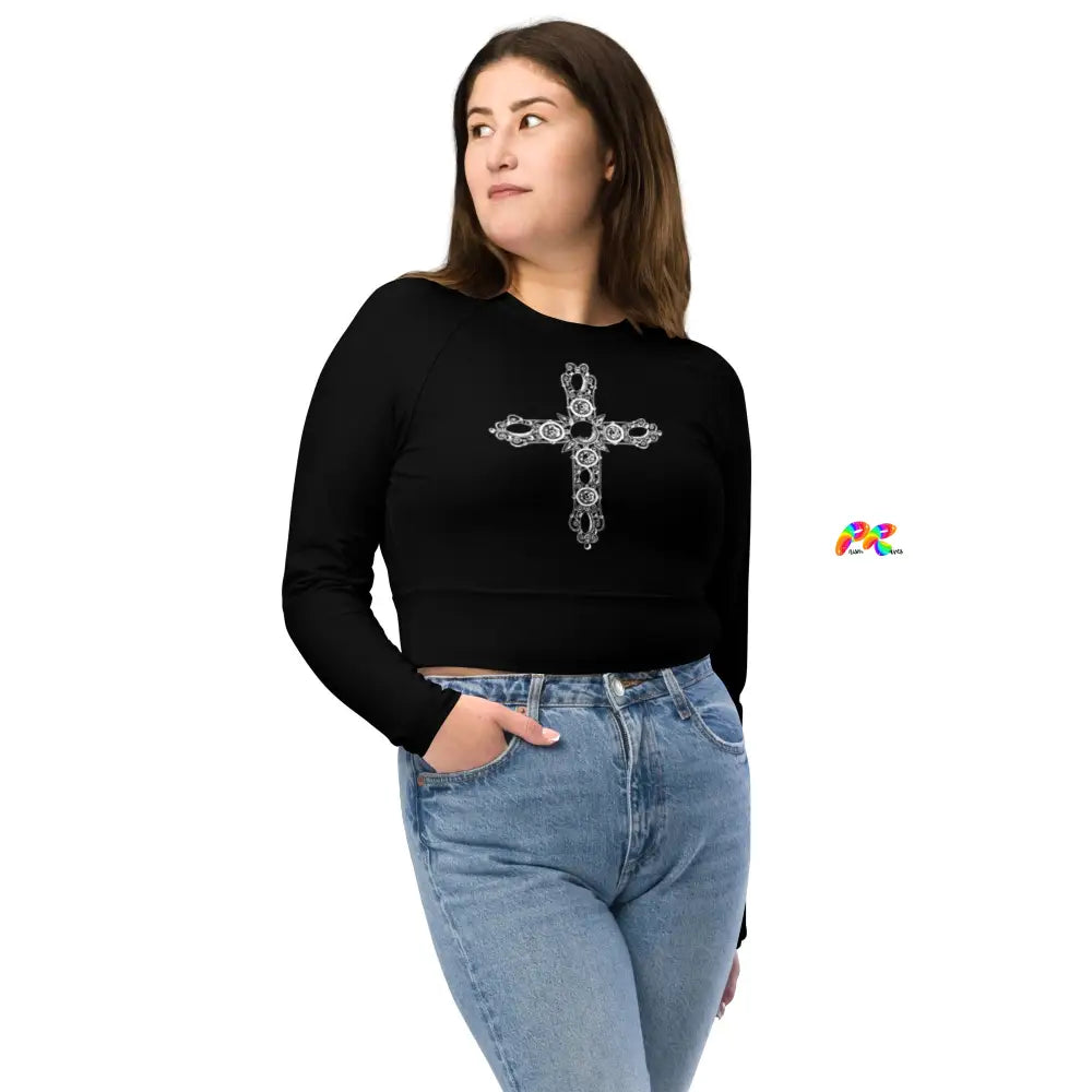 Gothic Cross Athletic Crop Top