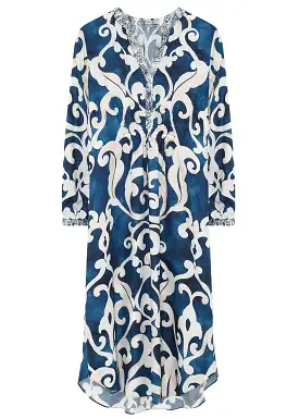 Gustav Hali midi+ dress 52505 Kjole - After Midnight with Print