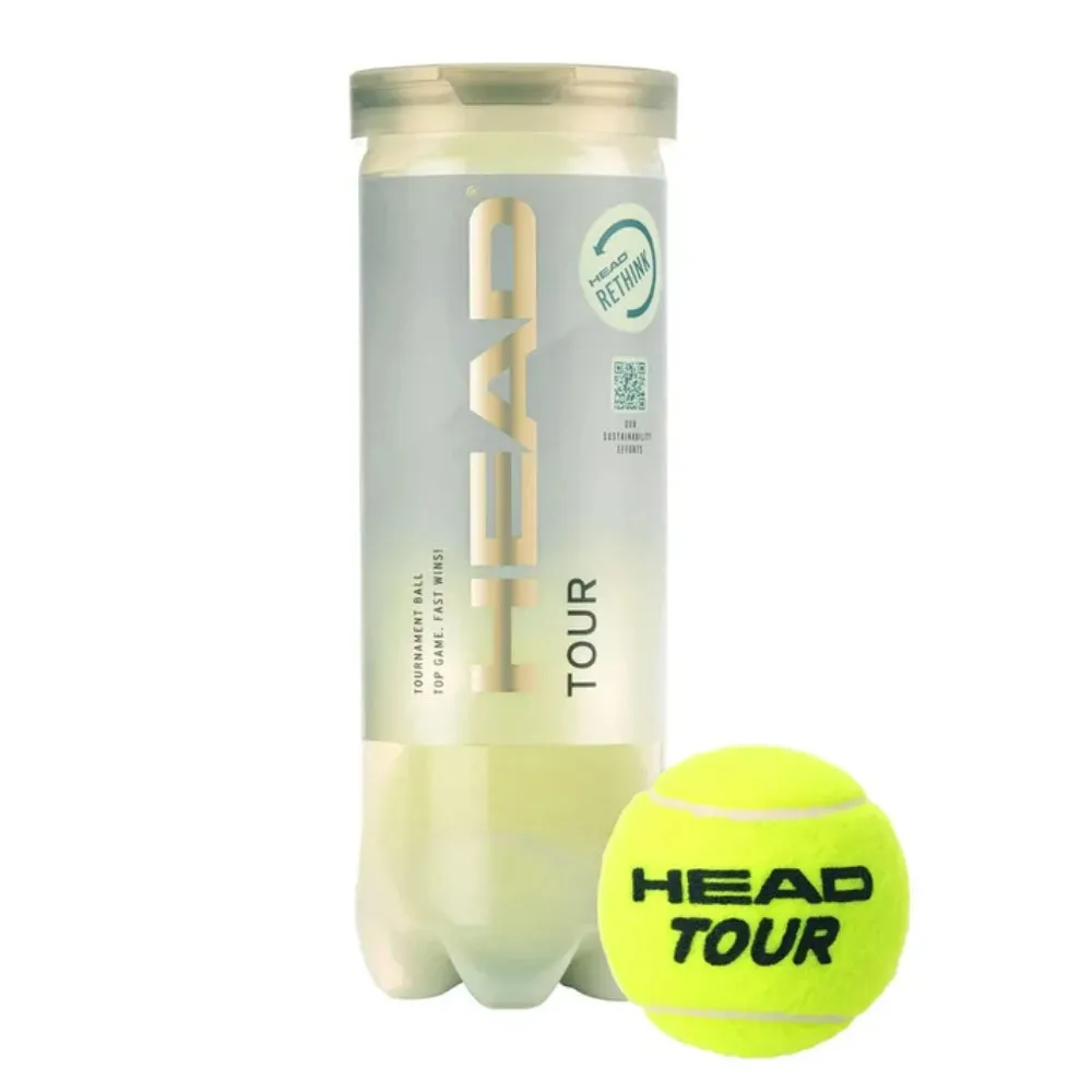 Head Tour Tennis Balls (Lime Yellow) (4 Cans)