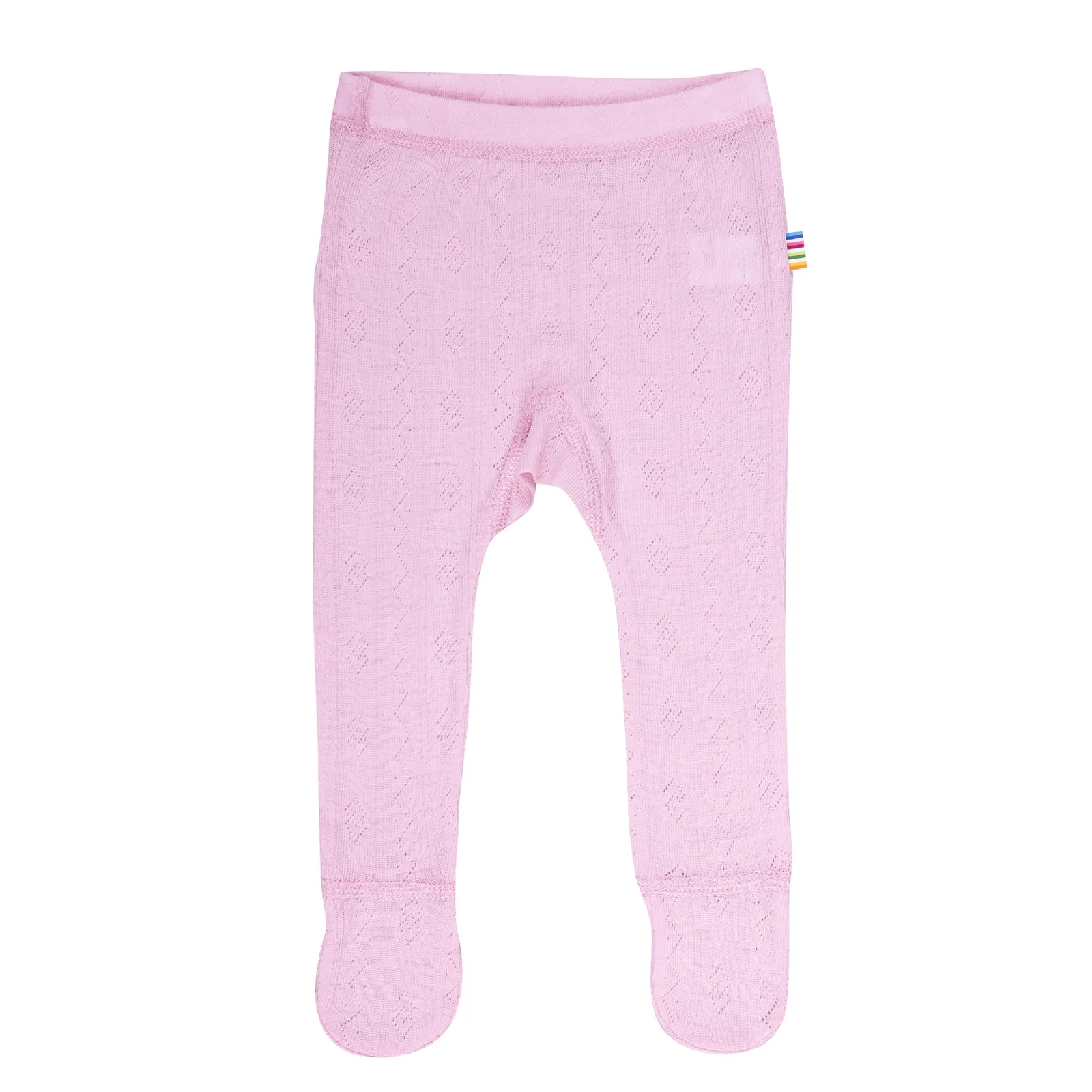 Joha Footed Baby Pants Wool & Silk Prime Rose Pointelle