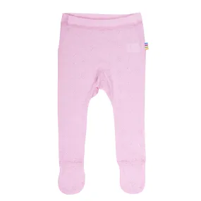 Joha Footed Baby Pants Wool & Silk Prime Rose Pointelle