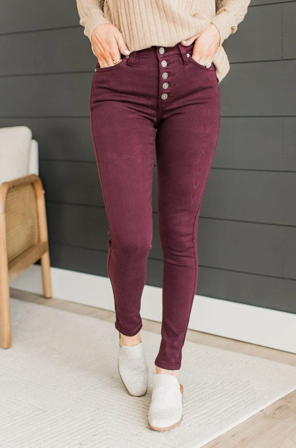 KanCan High Rise Jeans- Plum Lydia Wash