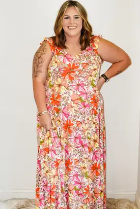 Landry Lush Floral Scoop Neck Maxi Dress