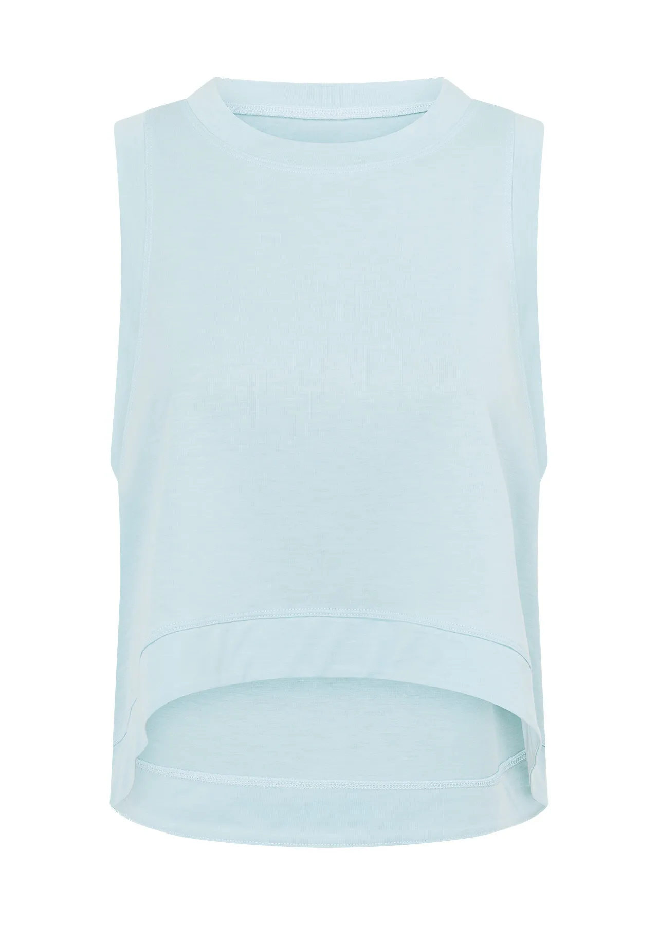 LJ Maternity Cropped Bump Active Tank | Blue | Tanks | Lorna Jane Australia