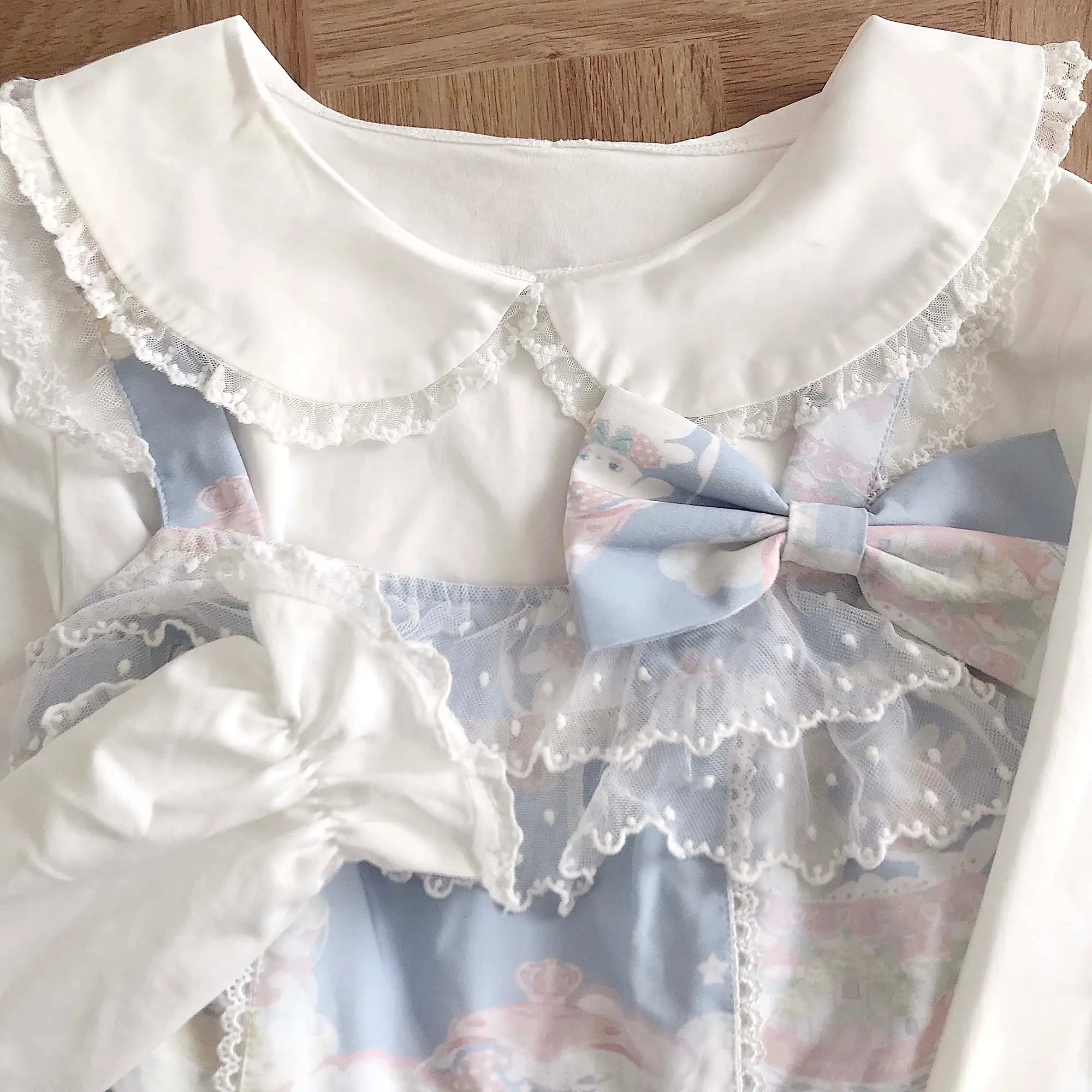 Lolita blouse doll collar / navy style collar