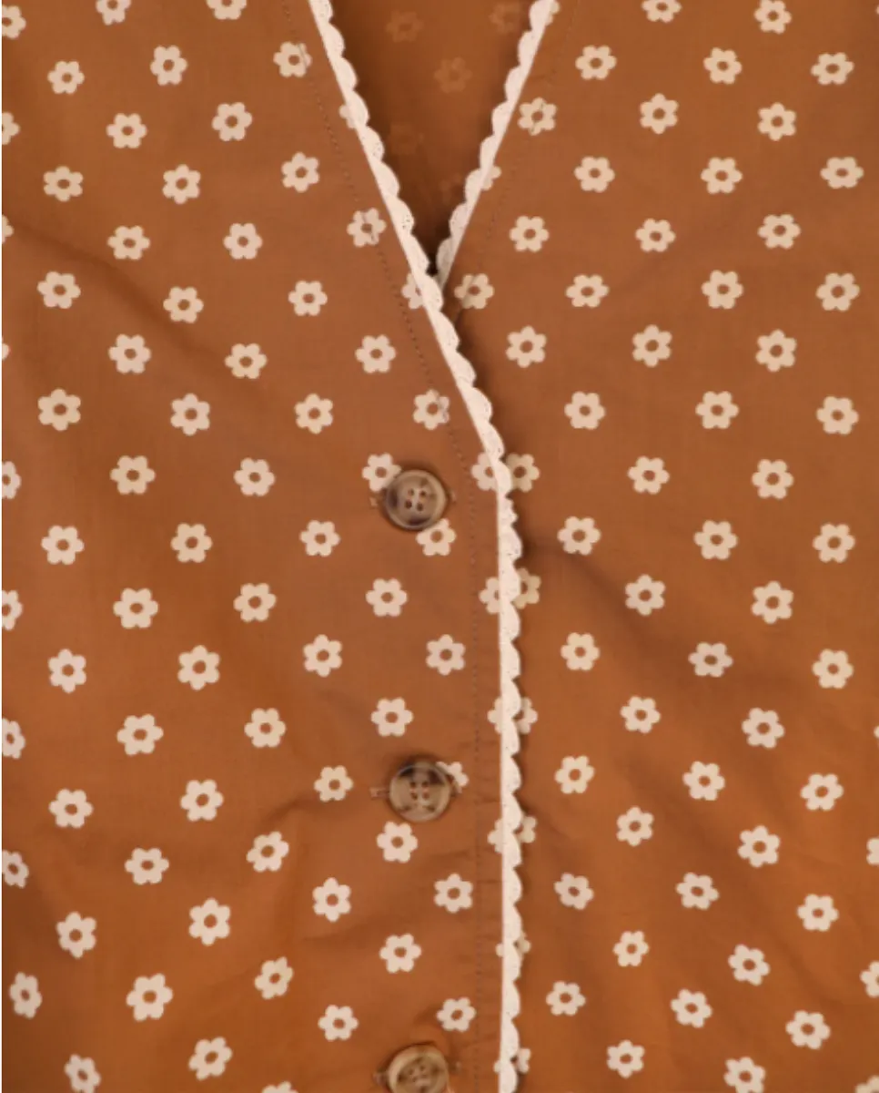 Medlar Top Daisy Print