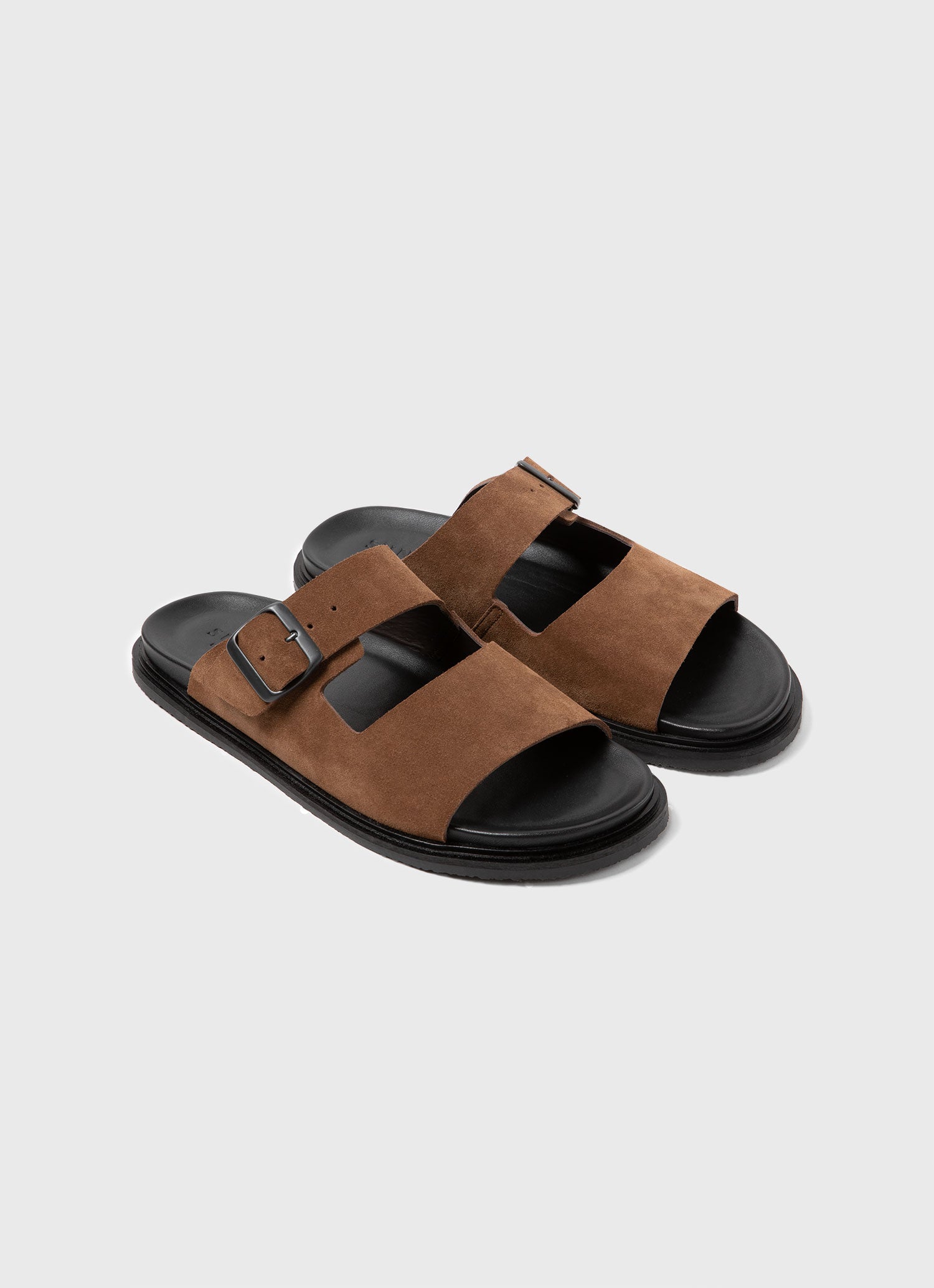 Men's Buckle Slider in Dark Stone