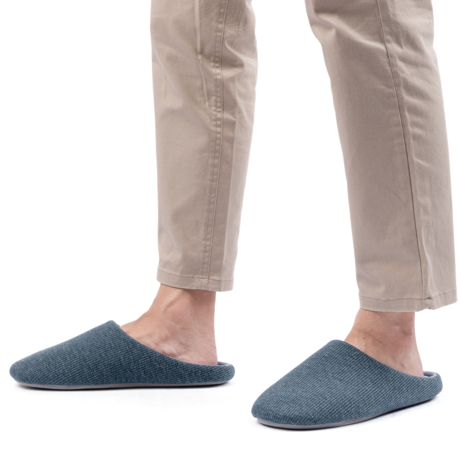 Men's Daniel Waffle Knit Memory Foam Scuff Slipper