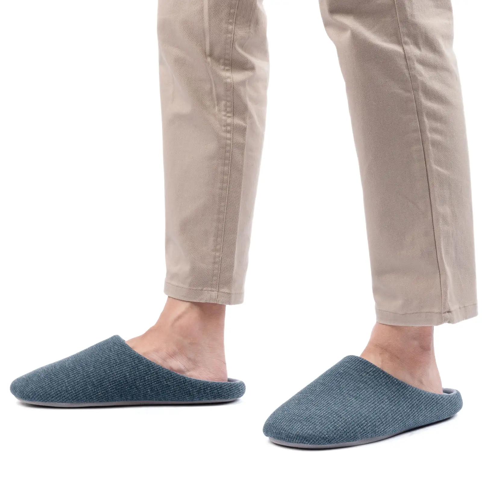 Men's Daniel Waffle Knit Memory Foam Scuff Slipper