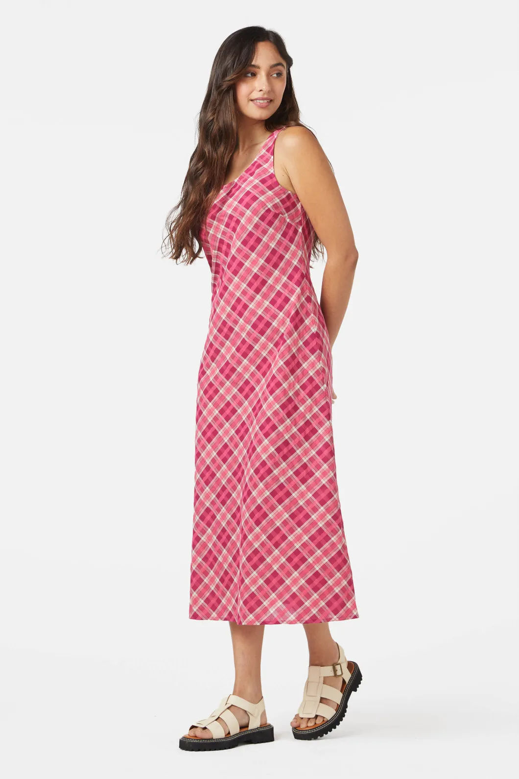 Miranda Check Midi Dress