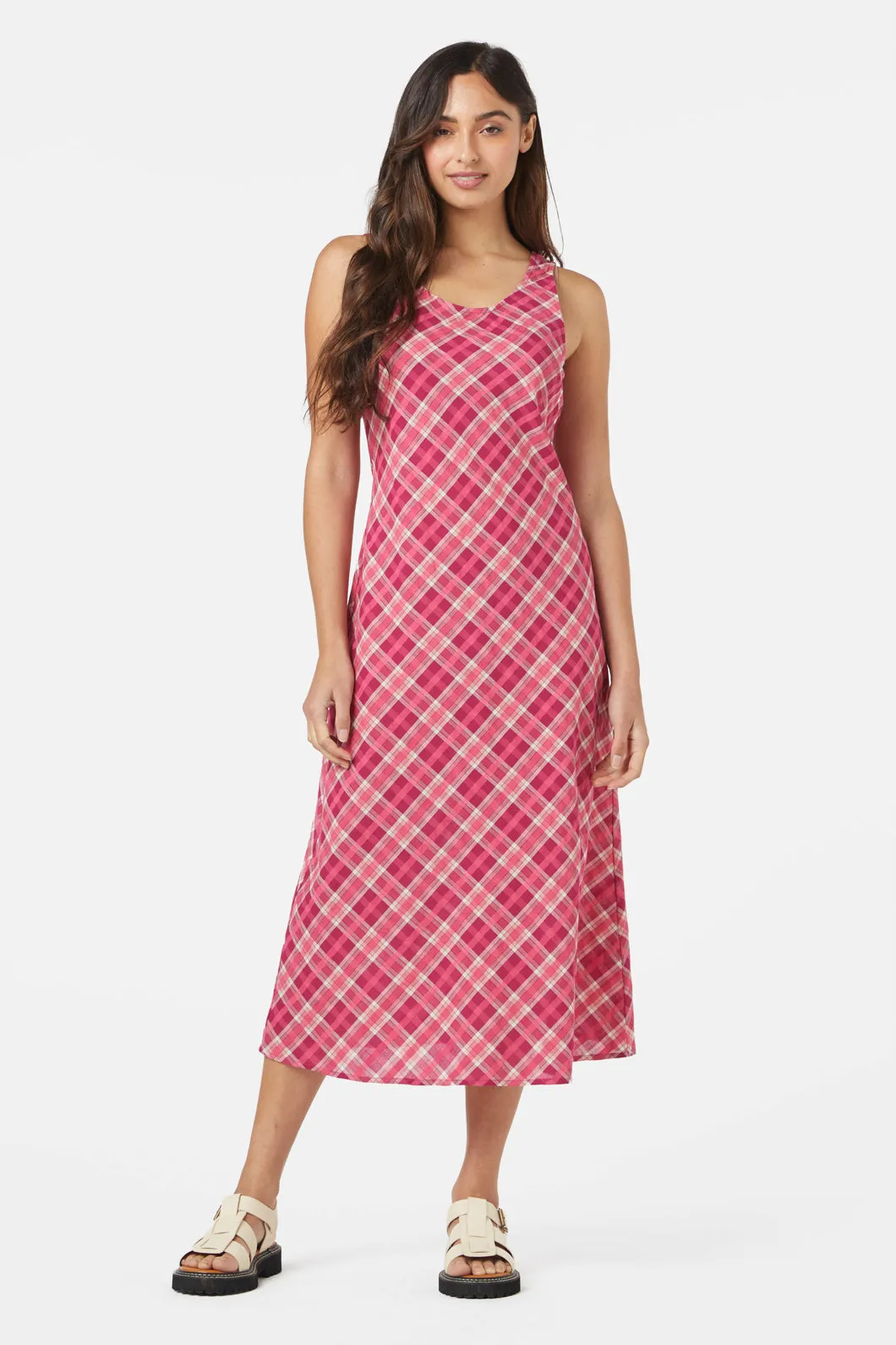 Miranda Check Midi Dress