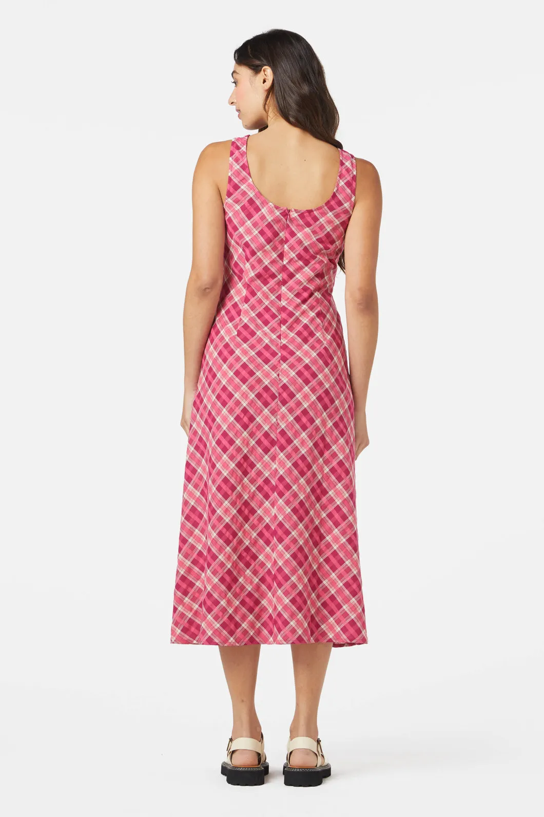 Miranda Check Midi Dress