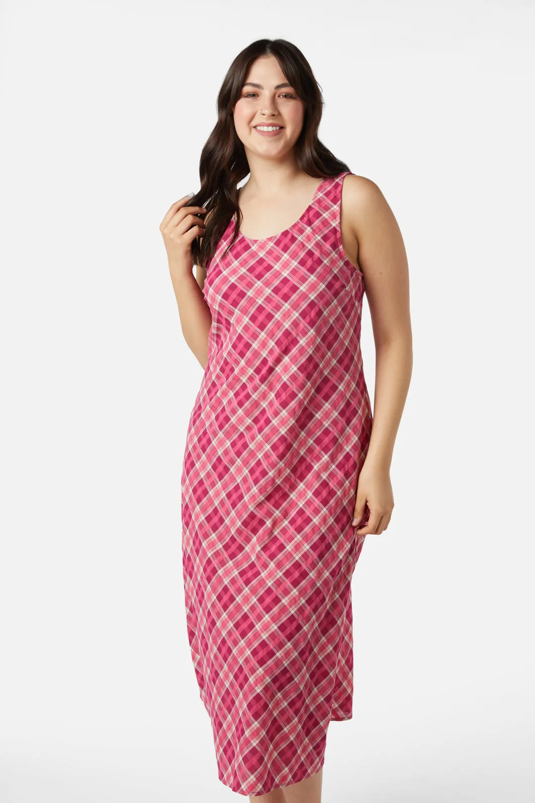 Miranda Check Midi Dress