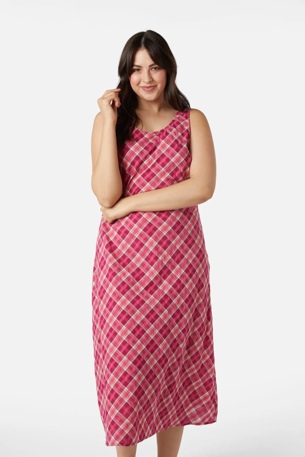 Miranda Check Midi Dress