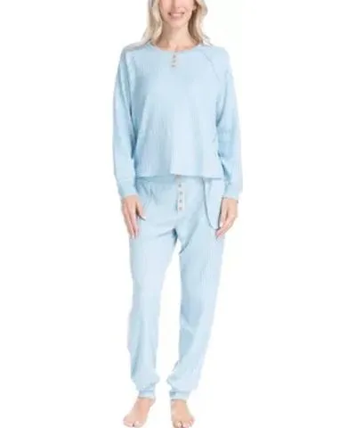 Ocean Pacific Women's Waffle Knit PJ Set