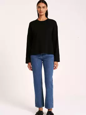 Organic Long Sleeve Top | Black