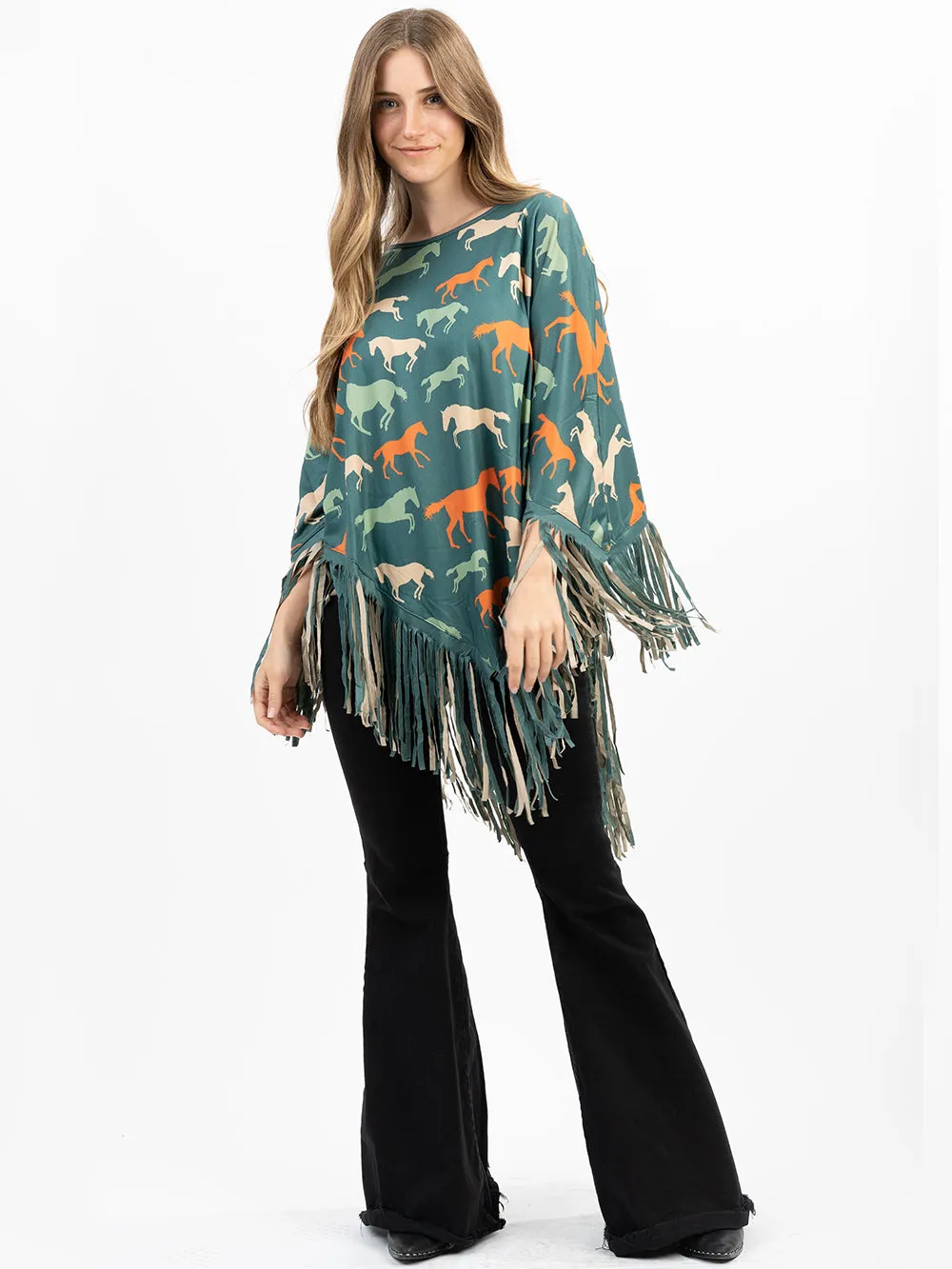 PCH-1708  Montana West Horse Collection Poncho