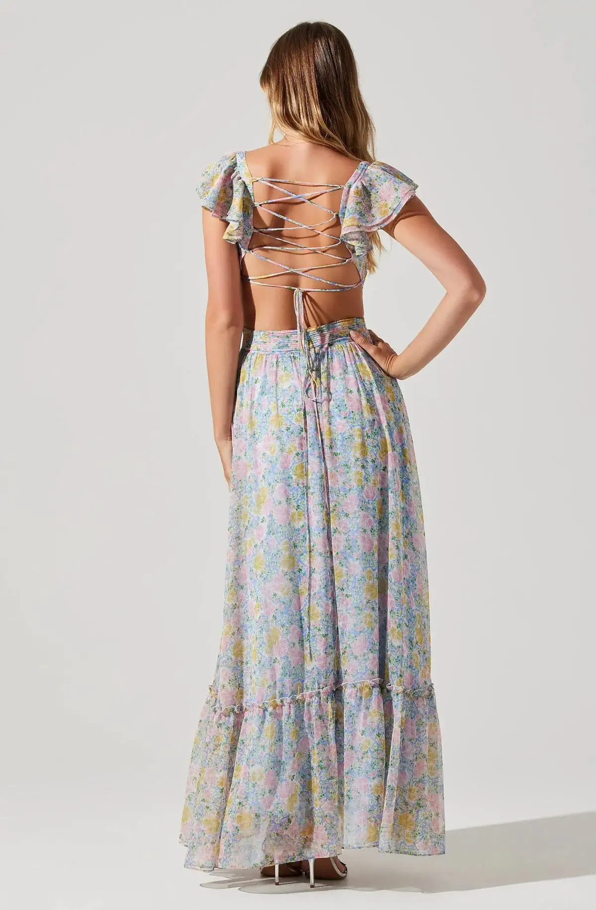 Primrose Floral Strappy Back Maxi Dress