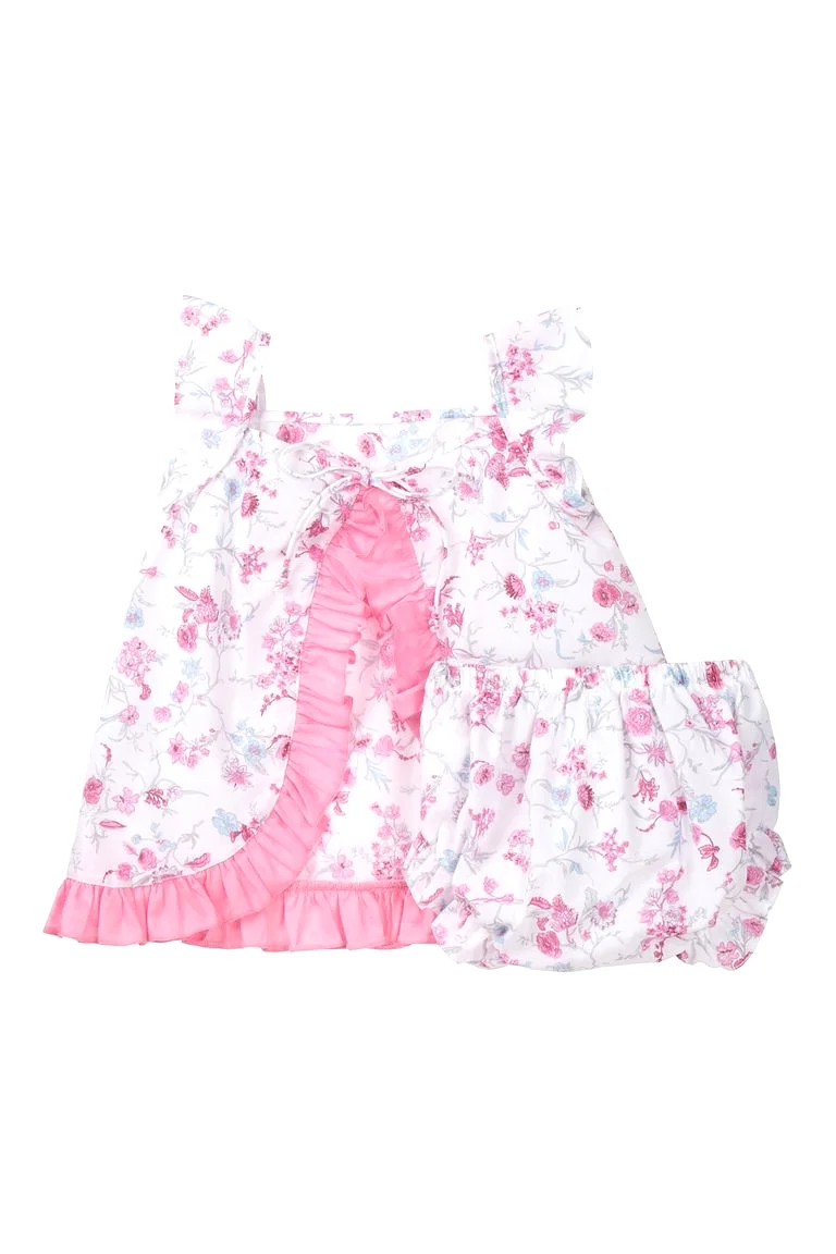 Rose Floral Ruffle Dress Set