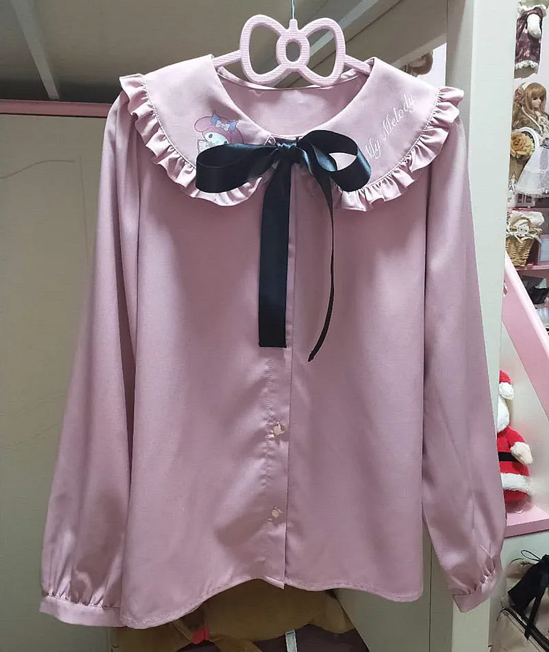 Sanrio character shirt blouse doll collar mymelody kuromi cinnamoroll