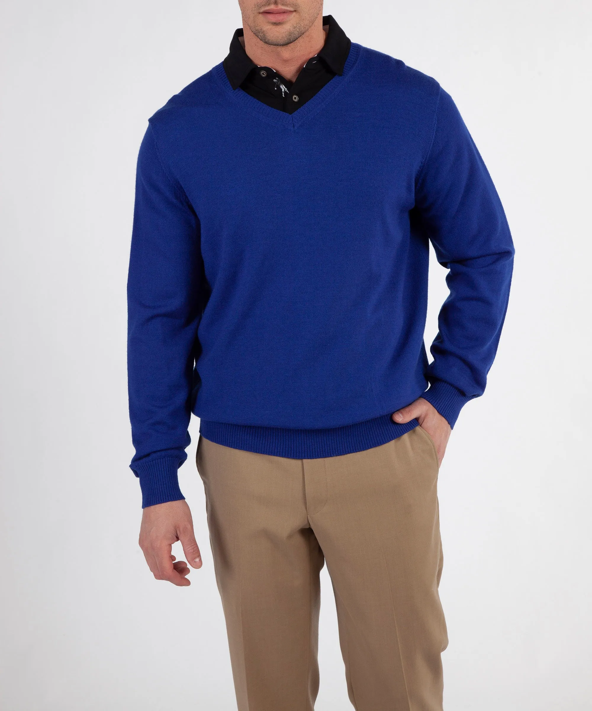 Signature 100% Merino Wool V-Neck Sweater