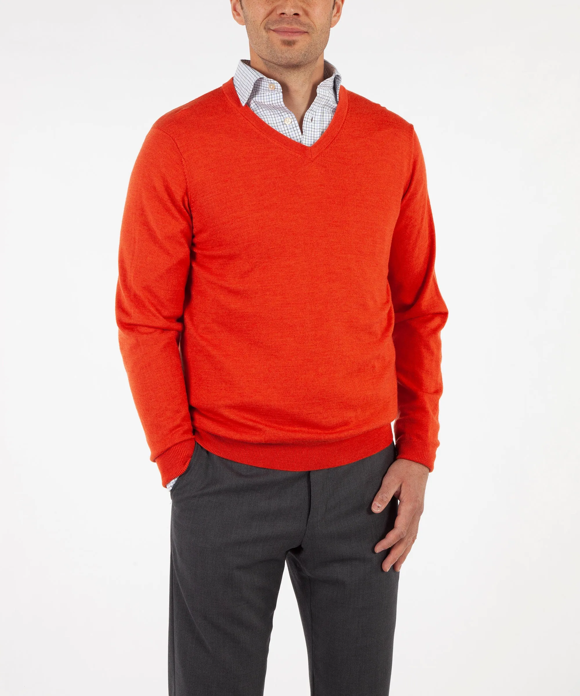 Signature 100% Merino Wool V-Neck Sweater