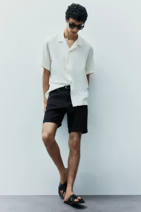 Slim Fit Cotton Twill Shorts