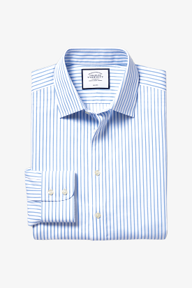 Slim Fit Non-Iron Twill Stripe Shirt