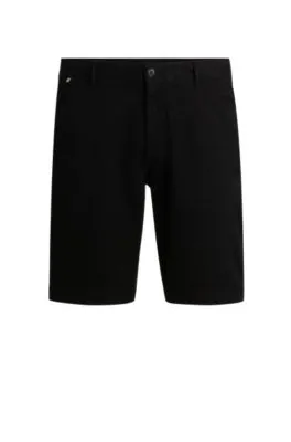 Slim-fit shorts in stretch-cotton twill