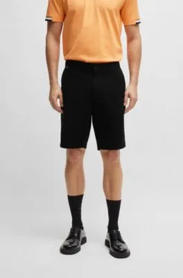 Slim-fit shorts in stretch-cotton twill