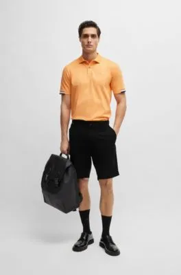 Slim-fit shorts in stretch-cotton twill