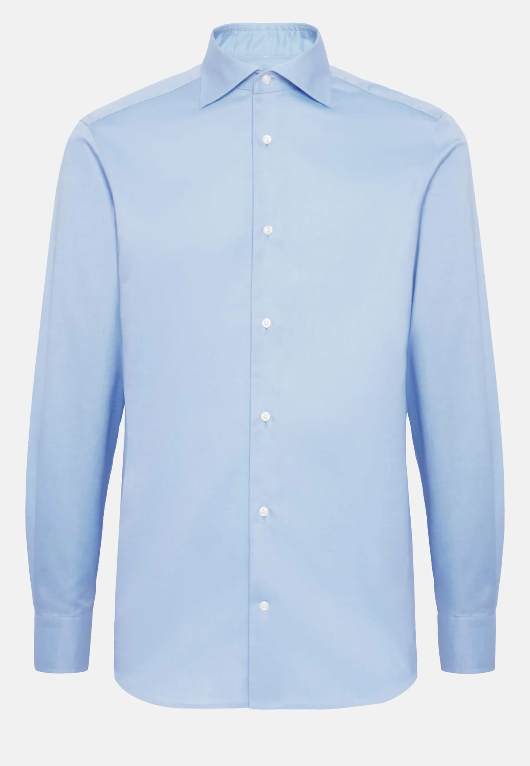 Slim Fit Sky Blue Cotton Twill Shirt